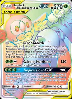 Rowlet & Alolan Exeggutor GX