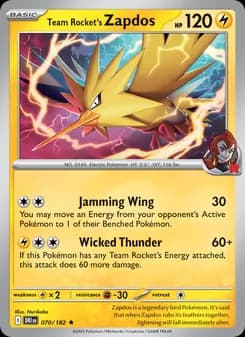 Zapdos del Team Rocket