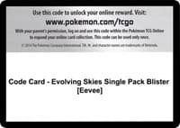 Code Card - Evolving Skies Single Pack Blister [Eevee]