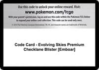 Code Card - Evolving Skies Premium Checklane Blister [Emboar]