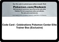 Code Card - Celebrations Pokemon Center Elite Trainer Box (Exclusive)