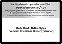 Code Card - Battle Styles Premium Checklane Blister [Tyranitar]