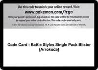 Code Card - Battle Styles Single Pack Blister [Arrokuda]