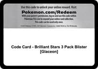 Code Card - Brilliant Stars 3 Pack Blister [Glaceon]