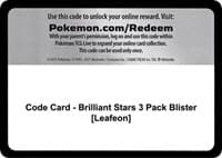 Code Card - Brilliant Stars 3 Pack Blister [Leafeon]
