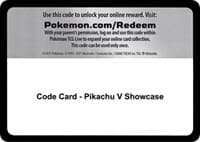 Code Card - Pikachu V Showcase