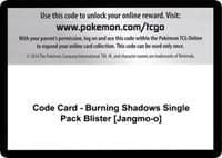 Code Card - Burning Shadows Single Pack Blister [Jangmo-o]