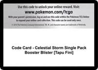 Code Card - Celestial Storm Single Pack Booster Blister [Tapu Fini]
