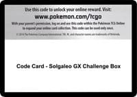 Code Card - Solgaleo GX Challenge Box