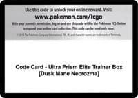 Code Card - Ultra Prism Elite Trainer Box [Dusk Mane Necrozma]