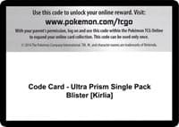 Code Card - Ultra Prism Single Pack Blister [Kirlia]