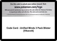 Code Card - Unified Minds 3 Pack Blister [Vikavolt]