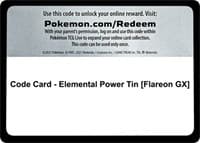 Code Card - Elemental Power Tin [Flareon GX]