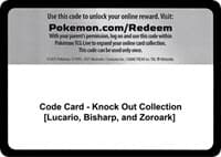 Code Card - Knock Out Collection [Lucario, Bisharp, and Zoroark]