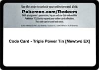 Code Card - Triple Power Tin [Mewtwo EX]