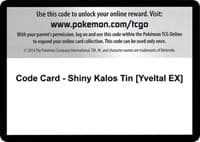 Code Card - Shiny Kalos Tin [Yveltal EX]