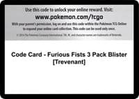 Code Card - Furious Fists 3 Pack Blister [Trevenant]