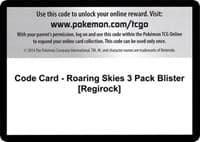 Code Card - Roaring Skies 3 Pack Blister [Regirock]