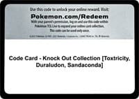Code Card - Knock Out Collection [Toxtricity, Duraludon, Sandaconda]