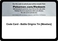 Code Card - Battle Origins Tin [Mewtwo]