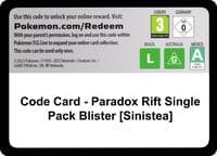 Code Card - Paradox Rift Single Pack Blister [Sinistea]