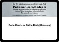 Code Card - ex Battle Deck [Greninja]
