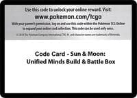 Code Card - Sun & Moon Unified Minds Build & Battle Box