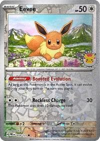 Eevee (Pokemon Day 2025) (Reverse Cosmos Holo)