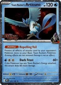 Team Rocket's Articuno (Cosmos Holo) (Destined Rivals Stamp)