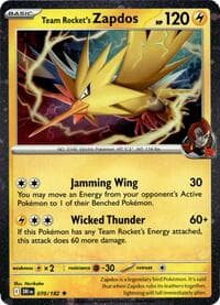 Team Rocket's Zapdos (Cosmos Holo)
