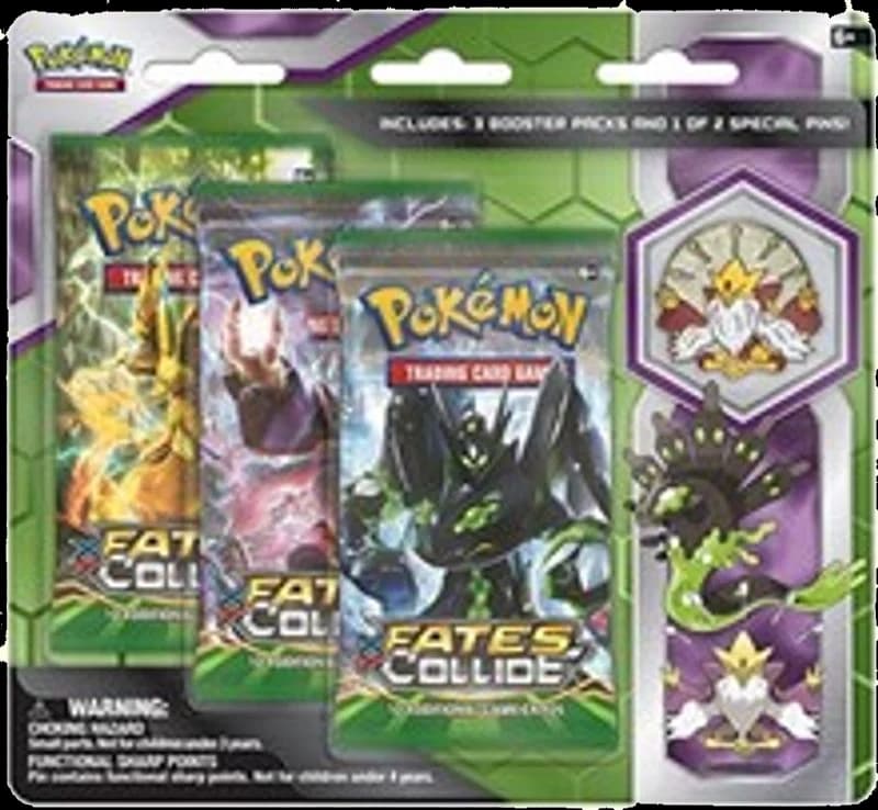 Fates Collide Three Pack Pin Blisters [Mega Alakazam]