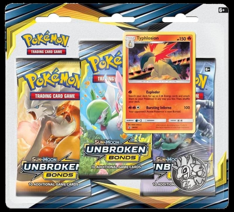 Unbroken Bonds 3 Pack Blister [Typhlosion]