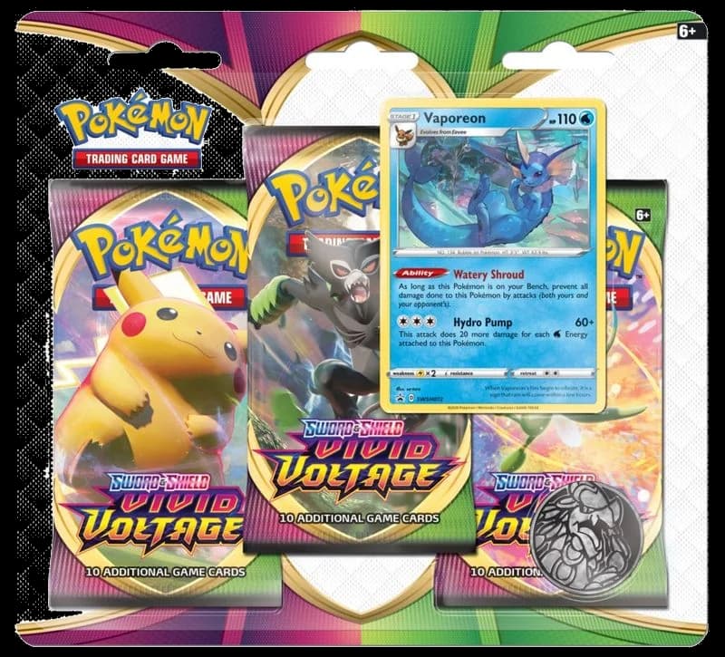 Vivid Voltage 3 Pack Blister [Vaporeon]
