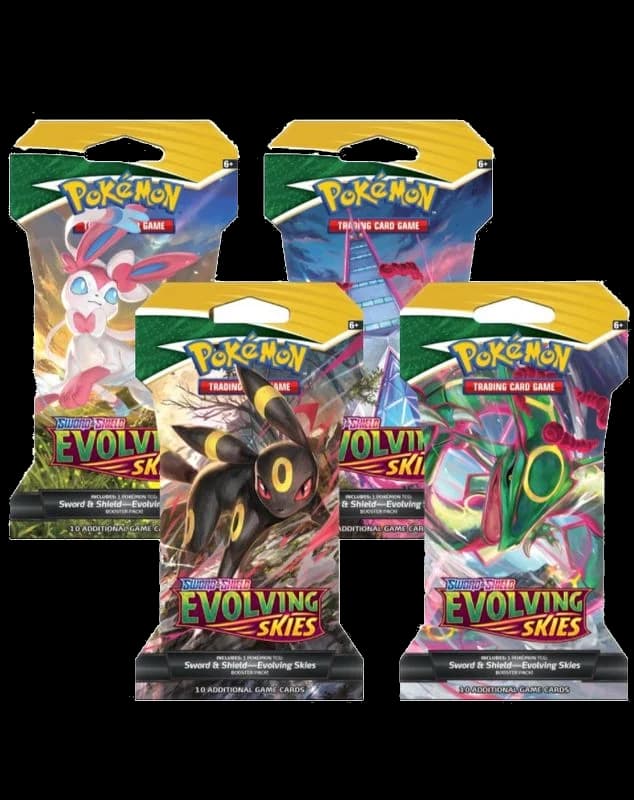 Evolving Skies Sleeved Booster Pack Art Bundle [Set of 4]