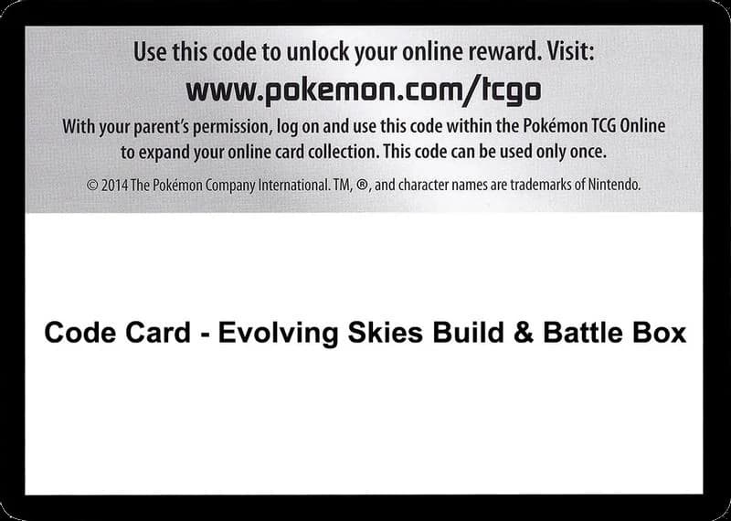 Code Card - Evolving Skies Build & Battle Box