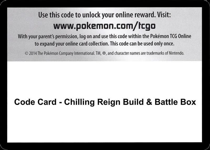 Code Card - Chilling Reign Build & Battle Box