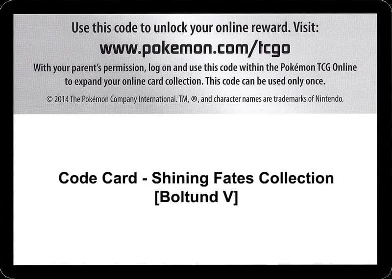 Code Card - Shining Fates Collection [Boltund V]