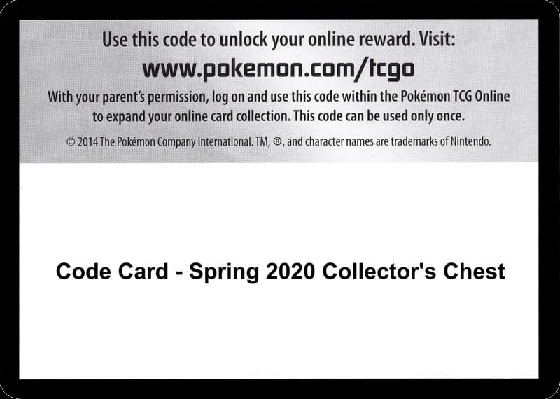 Code Card - Spring 2020 Collector's Chest