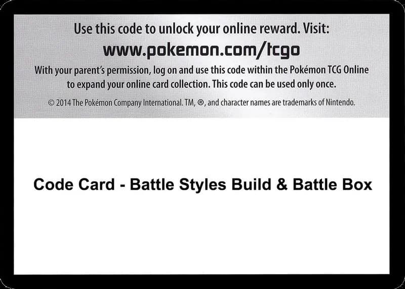 Code Card - Battle Styles Build & Battle Box