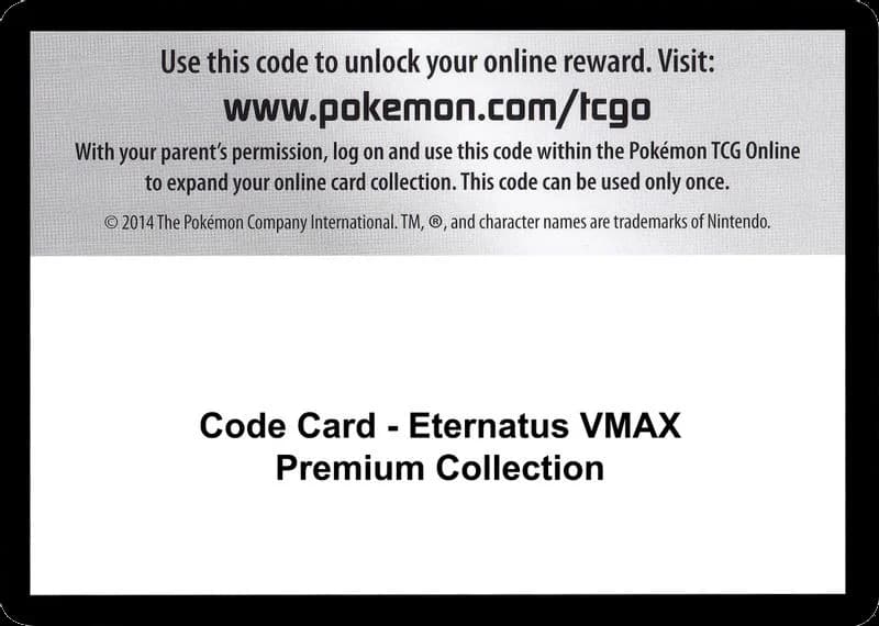 Code Card - Eternatus VMAX Premium Collection
