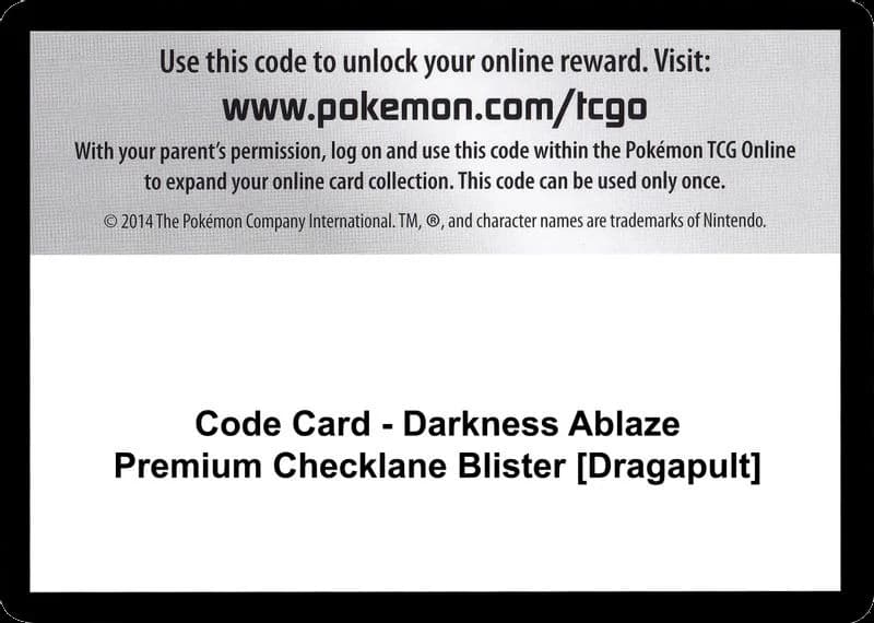 Code Card - Darkness Ablaze Premium Checklane Blister [Dragapult]