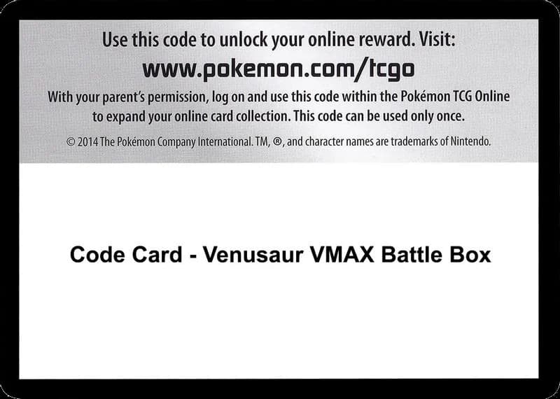Code Card - Venusaur VMAX Battle Box