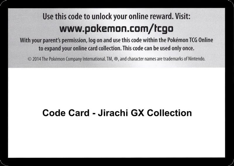 Code Card - Jirachi GX Collection