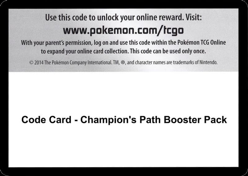 Code Card - Champion's Path Booster Pack