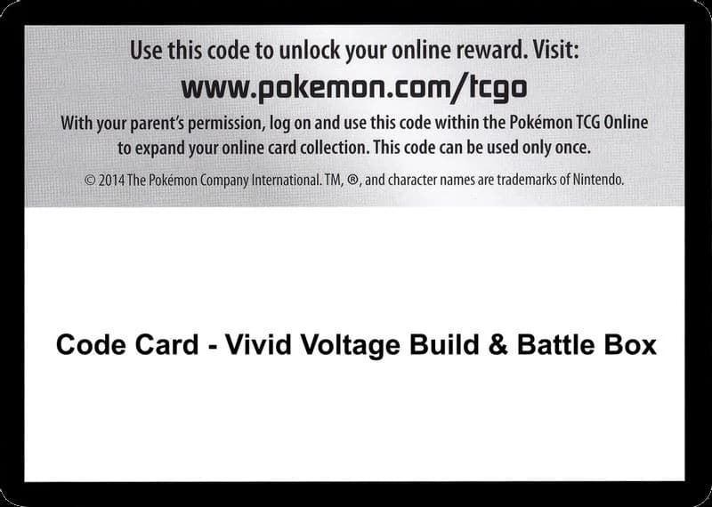 Code Card - Vivid Voltage Build & Battle Box