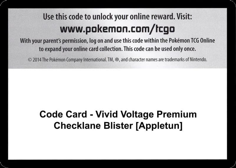 Code Card - Vivid Voltage Premium Checklane Blister [Appletun]
