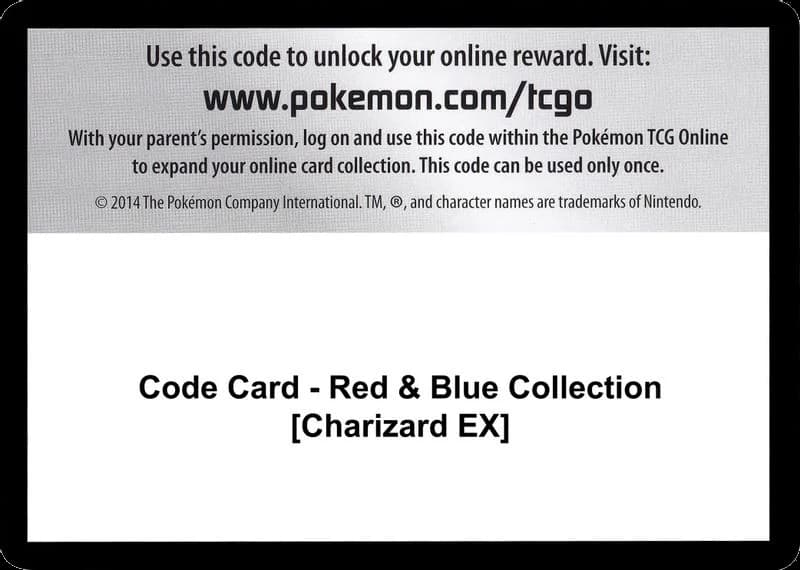 Code Card - Red & Blue Collection [Charizard EX]