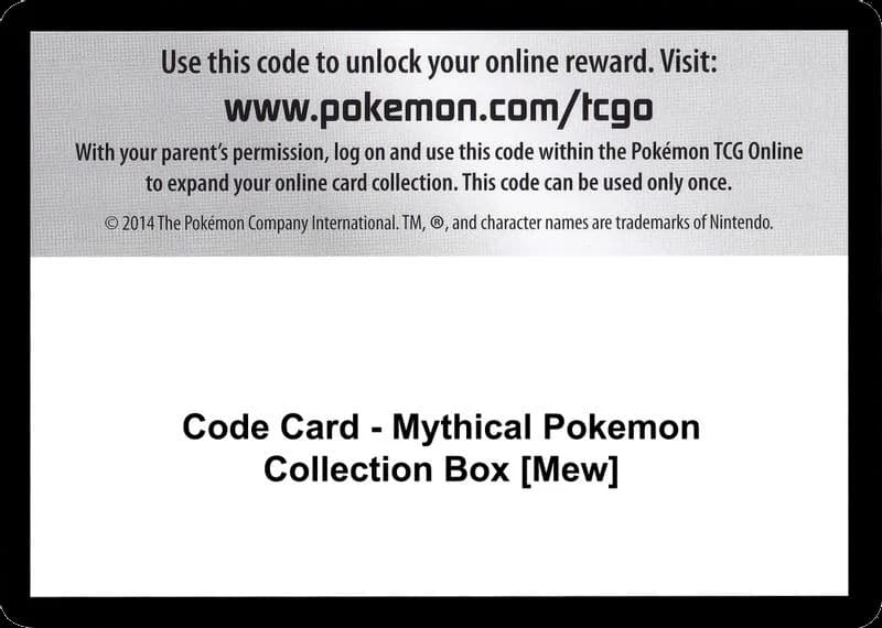 Code Card - Mythical Pokemon Collection Box [Mew]