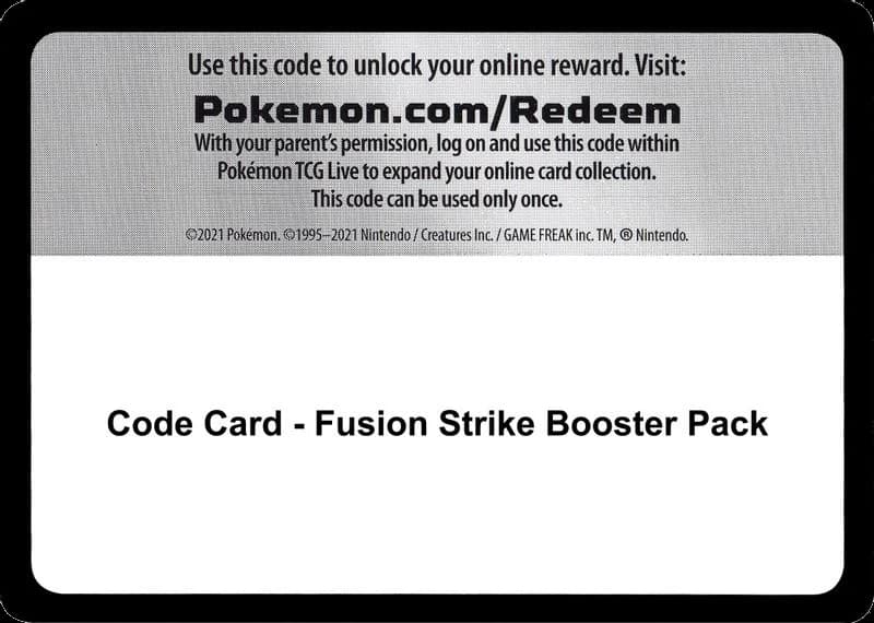 Code Card - Fusion Strike Booster Pack