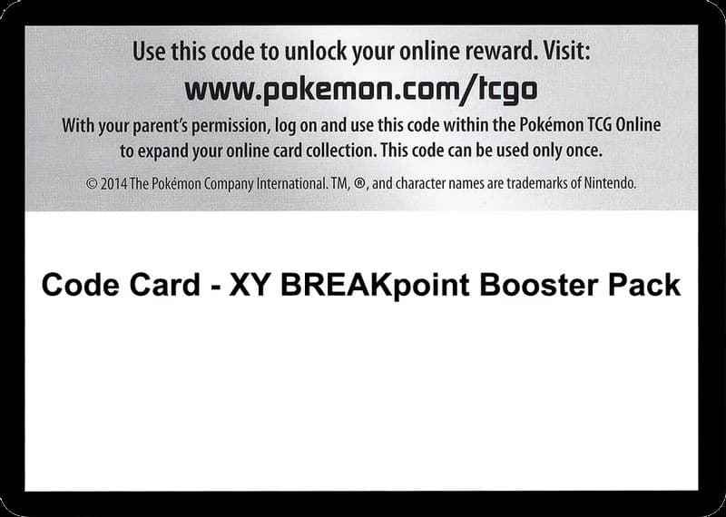 Code Card - XY BREAKpoint Booster Pack